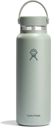 Vista 25 de Hydro Flask Botella de agua – Acero inoxidable aislado – Tapa flexible de boca ancha, antiderrames, a prueba de fugas y recargable en agave de 20