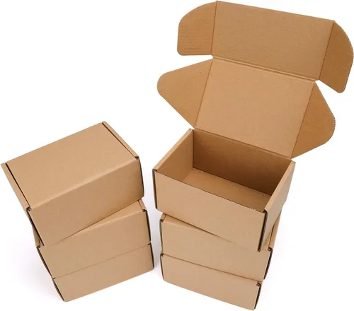 Vista 17 de Cajas de envío pequeñas de 9 x 6 x 2 pulgadas, juego de 6 cajas de Marrón