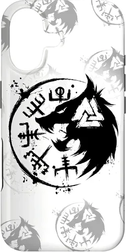 Vista 32 de iPhone 14 Plus Fenrir Wolf Fenris-Wolf - Viking Vegvisir Valknut Case