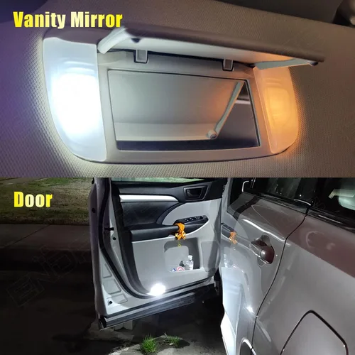 Vista 5 de Kit de 16 luces LED Sienna para Toyota Sienna 2011 2012 2013 2014 2015 2016 2017 2018 2019 2020 blanco 6000K paquete de iluminación LED interior +