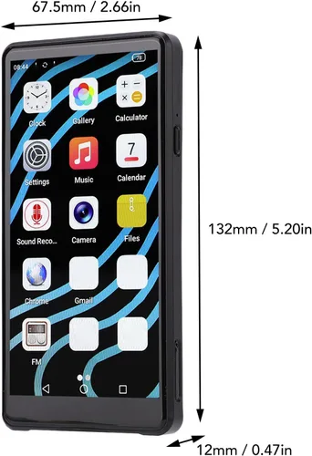Vista 7 de Luocute Reproductor de MP3 de 64 GB, BT WiFi 12 reproductor de música con pantalla táctil HD de 4.99 pulgadas, cámara de 16 MP, reproducción