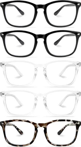Vista 17 de NZKNP Blue Light Glasses for Woman Men,Blue Light Blocking Glasses,Clear Glasses