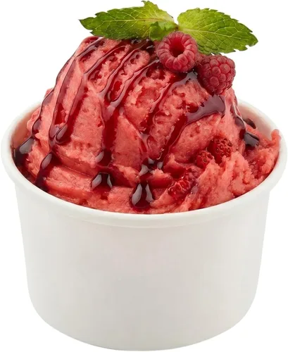 Vista 119 de Restaurantware Coppetta - Vasos de postre de 3 onzas, 50 tazas desechables para helado, tapas se venden por separado, cuencos de papel a cuadros