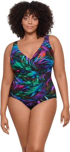 Vista 9 de Miraclesuit Traje de baño de una pieza para mujer, talla grande, diseño de punto de pin, Oceanus