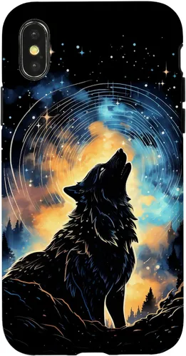 Vista 5 de Howling Wolf Space Galaxy Stars Wolves Animal Case for iPhone 17
