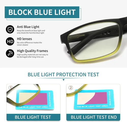 Vista 3 de Gafas de Lectura con Bloqueo de Luz Azul Paquete de 4 Lectores de Computadora para Mujeres y Hombres, Anteojos con Filtro de Rayos UV Antirreflejos