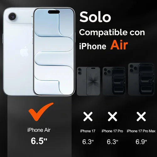 Vista 2 de ivoler Paquete de 4 protectores de lente de cámara para iPhone Air de 6.5 pulgadas, protector de pantalla de vidrio templado [compatible con fundas]