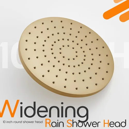 Vista 6 de Rainhead SH001CPG-D10 - Cabezal de ducha fijo de 10 pulgadas para baño, alta presión, 2.5 GPM, con ángulo ajustable, bronce champán
