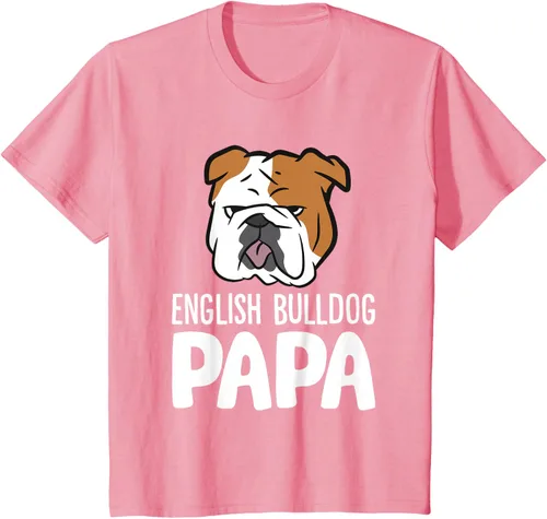 Vista 65 de Camiseta divertida de Bulldog Inglés para papá dueño de perro, Negro