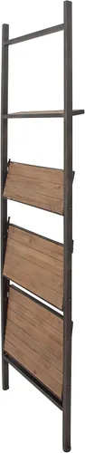 Vista 9 de Deco 79 Estantería de madera con 4 estantes, 20 x 14 x 77 pulgadas, color marrón