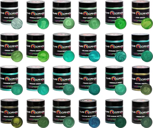Vista 8 de Pigmentos Eye Candy Pigments Premium Green Mica Powder – Bonsai Green (0.88 oz) – para epoxi, resina, jabón, pintura, carpintería, vertido acrílico