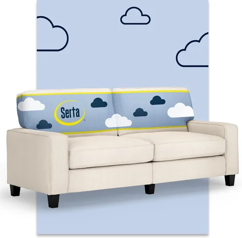 Vista 31 de Serta Palisades Sofás Tapizados para Sala, Sofá de Diseño Moderno, Tela, Beige