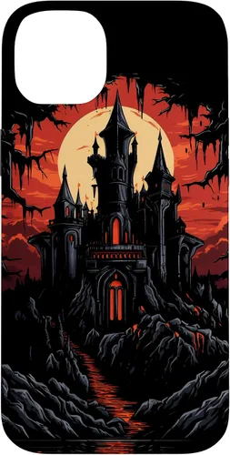 Vista 15 de Carcasa de fantasía oscura para iPhone 16 Castillo gótico Arquitectura Gótica Brujería