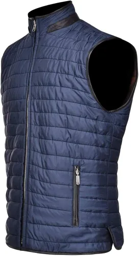 Vista 3 de CUADRA Chaleco reversible para hombre en piel auténtica