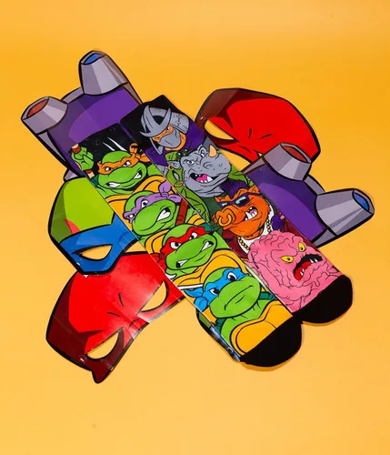 Vista 4 de Odd Sox, Nickelodeon TMNT Teenage Mutant Ninja Turtles, 90's Cartoon, Fun Socks