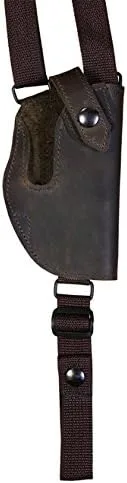 Vista 6 de Barsony Nuevo Funda de hombro vertical de cuero marrón para 380 ultra compacto 0.354 in 40 45