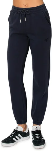 Vista 29 de Cali1850 Pantalón deportivo Cloud Nine Fleece para mujer, cintura alta, ajuste holgado, dos bolsillos, cintura elástica con cordón