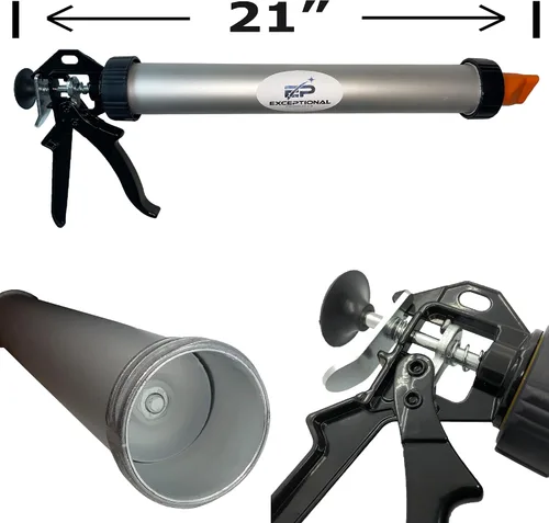 Vista 4 de Productos excepcionales – EP26 – Pistola de rejuntado de punteros – Capacidad de 26 onzas – Tirador de gatillo 12:1 – Uso para ladrillo, piedra
