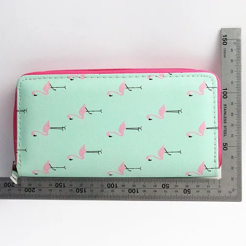 Vista 2 de Monedero y cartera largo con diseño de unicornio arcoíris