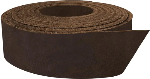 Vista 8 de Trabajo europeo de cuero de 5-6 oz. (0.079-0.094 in) Tamaño de los cinturones de cuero curtido vegetal: 1-1/2 x 40 pulgadas, correas de cuero