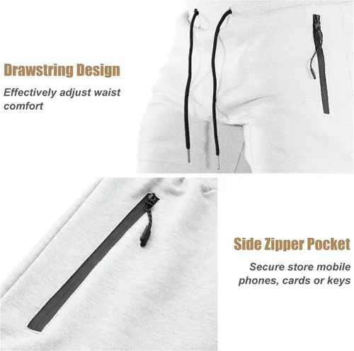 Vista 4 de BUXKR Pantalones cortos de entrenamiento para hombre, 5 pulgadas, de secado rápido, pantalones cortos de gimnasio para hombre, pantalones cortos