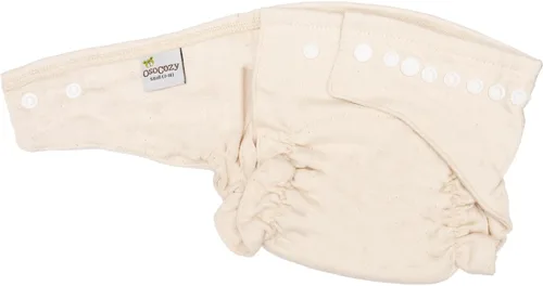 Vista 2 de Osocozy Pañal de tela ajustable de dos tamaños, suave, duradero y absorbente, 100% algodón, tejido de pájaro. Cierres a presión fáciles de usar.