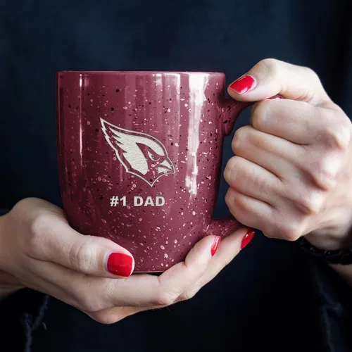 Vista 4 de Rico Industries NFL Football #1 Dad 16 oz Team Color Laser Engraved Ceramic Coffee Mug
