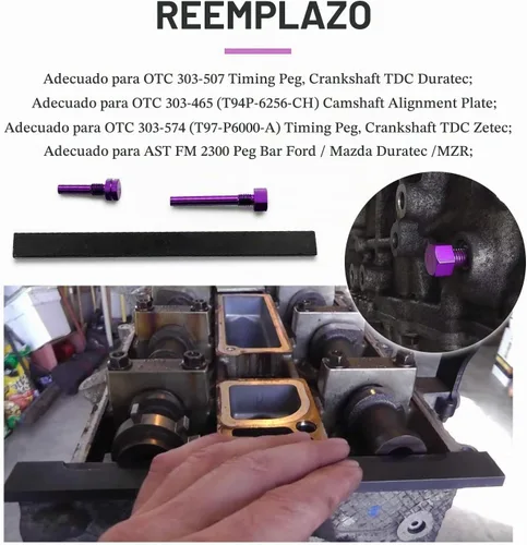 Vista 3 de Mekar Juego de herramientas de alineación de levas compatible con motores Ford/Mazda Zetec 2.0L 2.3L 2.5L MZR/Duratec