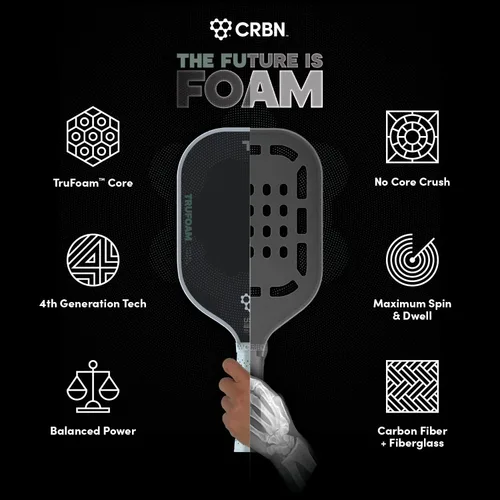 Vista 3 de CRBN Pickleball - TruFoam Genesis - Carbon Fiber Pickleball Paddle - First-Ever 100% Foam Core Performance Paddle