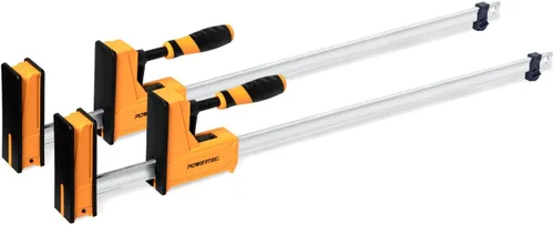 Vista 8 de POWERTEC 71368 Abrazaderas paralelas de 24 pulgadas para carpintería Abrazadera de 90 grados de barra de acero resistente con herramienta