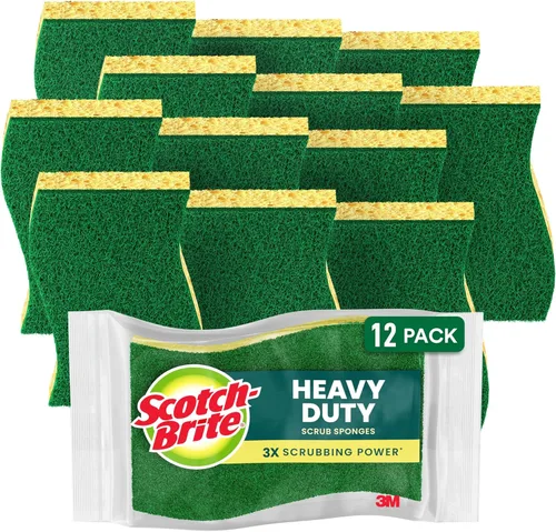 Vista 12 de Scotch-Brite - Esponja resistente para restregar, 9 esponjas de cocina diseñadas para las tareas difíciles en la cocina que duran 3 veces más*