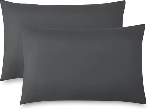 Vista 49 de Southshore Fine Linens® - Vilano® Springs - Par de fundas de almohada plisadas, color negro, estándar (Queen)