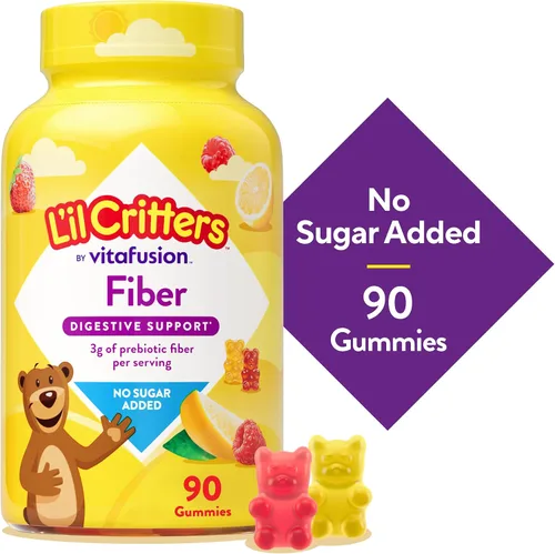 Vista 5 de Lil Critters Gomitas de fibra para niños para apoyo digestivo Sin azúcar