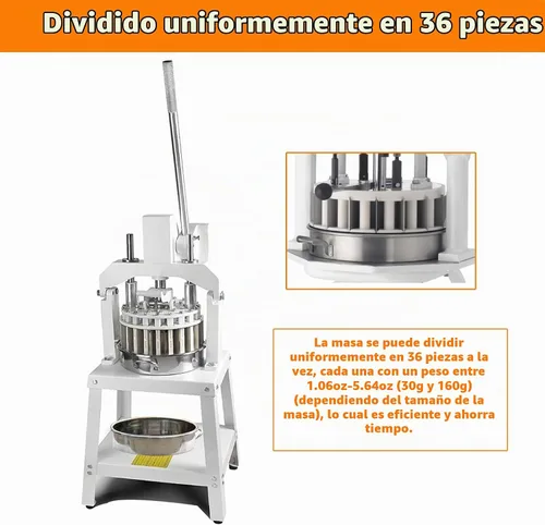 Vista 5 de INTSUPERMAI Cortador divisor manual de masa de 3.81 oz-20.3 onzas, 10 piezas, equipo comercial de panadería resistente para pan, pizza, brioche
