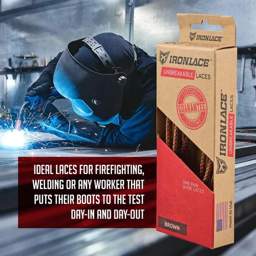 Vista 7 de IRONLACE Unbreakable Round Bootlaces - Indestructible, Waterproof & Fire Resistant Boot & Shoe Laces