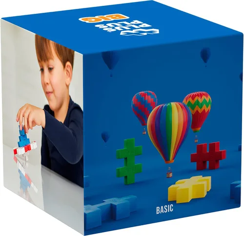 Vista 4 de PLUS PLUS BIG - Set de Juego Abierto - 100 Piezas - Mezcla de Colores Básicos, Juego de Construcción STEM, Piezas de Rompecabezas Grandes