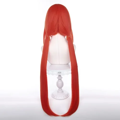 Vista 4 de Tongtta Genshin Impact Nilou - Peluca larga de cola de caballo roja para fiesta de disfraces de Halloween