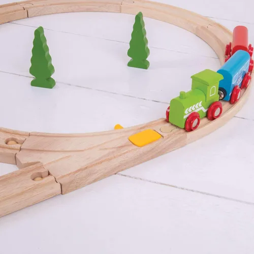 Vista 3 de Bigjigs Rail Interruptores mecánicos (paquete de 2) - Otras marcas principales de rieles de madera son compatibles