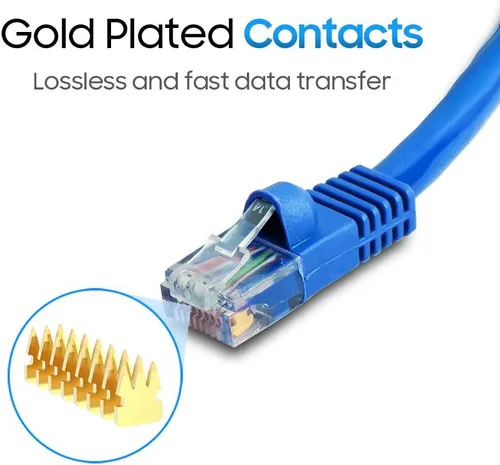 Vista 63 de Cmple - Cable Ethernet Cat5e de 1.5 pies, Cable Patch Ethernet UTP Cat 5e de 350 MHz, Cable LAN de red de 1 Gbps, conectores RJ45, compatible