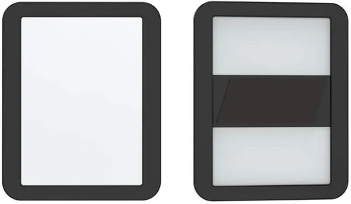 Vista 2 de LyCloud Espejo magnético para casillero de 5 ¼ x 7 pulgadas, parte trasera magnética que se adhiere a cualquier superficie de metal ferroso, espejo