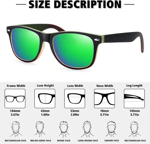Vista 4 de MEETSUN Lentes de sol polarizados para mujeres y hombres, clásicos, retro, modernos, para conducción, protección UV400 (paquete de 3)