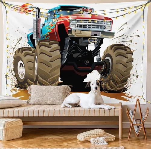 Vista 17 de Lunarable Tapiz japonés, Geisha joven en kimono con maquillaje oriental tradicional de Sakura, decoración de tela para colgar en la pared