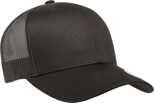 Vista 5 de Embroidered Swordfish Trucker Hat for Men & Women – Adjustable Mesh Back Snapback Baseball Cap for Fishing Negro-swwt