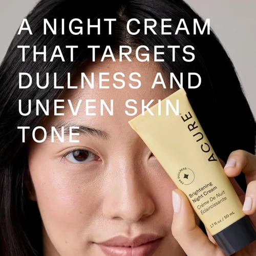 Vista 3 de Acure crema nocturna iluminadora, 1.7 onzas líquidas - El embalaje puede variar