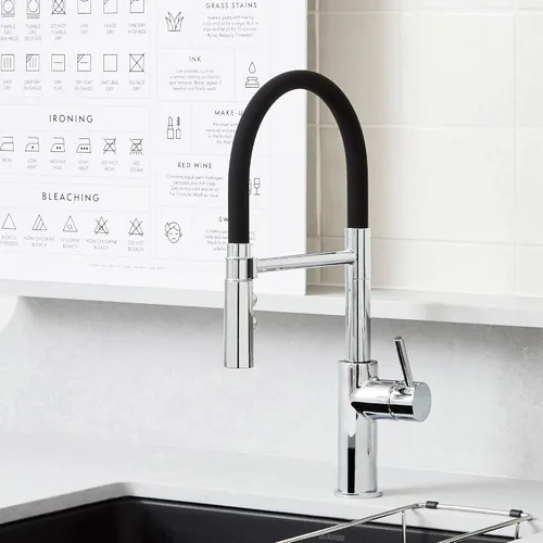 Vista 3 de BLANCO 402447 CATRIS Flexo Semi-Pro Pull-Down Grifo De Cocina De Arco Alto 1.5 GPM - Cromo