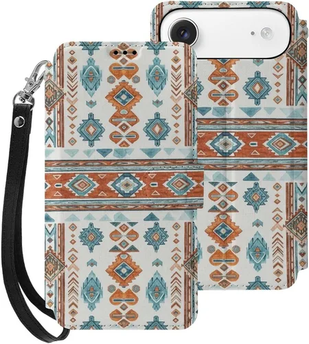 Vista 23 de SWEET TANG Funda protectora para iPhone 17, con tarjetero y tarjetero Patrón 828