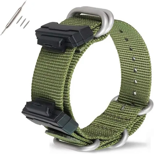Vista 4 de Correa de reloj de nailon de repuesto de 0.866in para Casio hombres y mujeres G-Shock GA-110100120150200300400 GD-100110120 G-8900 DW-5600 GW-M5610