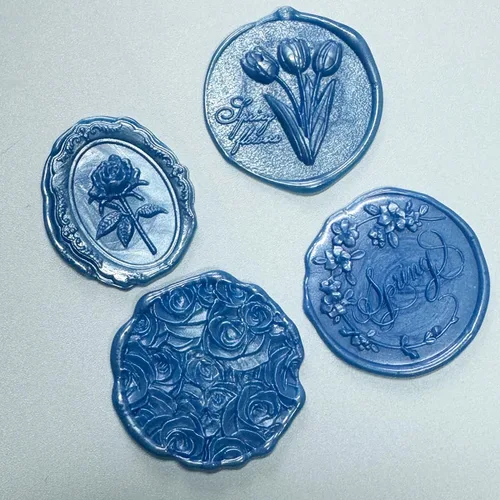 Vista 6 de 400 cuentas de sellado de cera azul para sello de cera (azul)