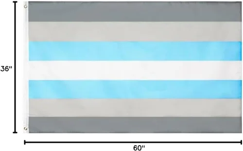 Vista 7 de FLAGLINK Bandera del orgullo Demiboy de 3 x 5 pies - Bandera de género LGBTQIA Demi Man Demisexualb