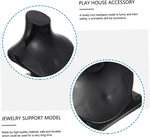 Vista 2 de Cabilock Mini soporte para collar para muñecas, 20 piezas, casa de juegos, modelos de collar en miniatura, accesorios de joyería